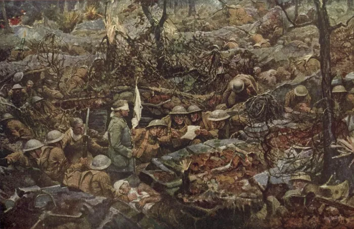 Framed Print : World War 1. Major Charles Whittlesey won the Medal of Honor for leading his battalion of 554 soldiers, known as the Lost Battalion in the Argonne Forest during World War I
