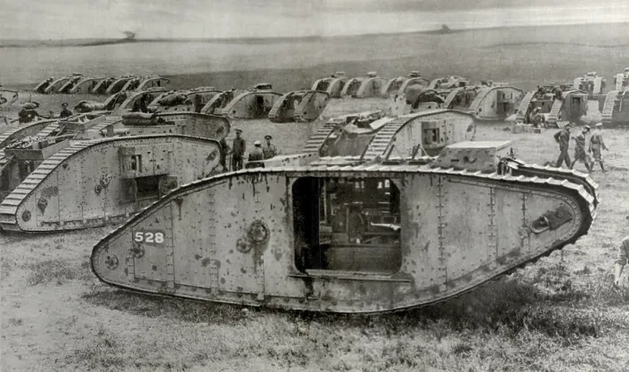Framed Print : World War 1 Tanks. Tankdrome was a muster zone for tank squadrons on the Western Front Framed Print : World War 1 Tanks. Tankdrome was a muster zone for tank squadrons on the Western Front