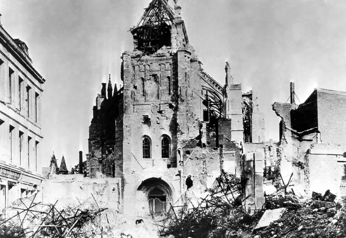 Framed Print : World War I, devastation. Photo undated.. Courtesy: CSU Archives / Everett Collection Framed Print : World War I, devastation. Photo undated.. Courtesy: CSU Archives / Everett Collection