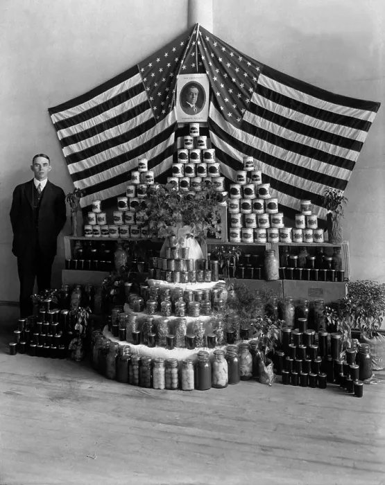 Framed Print : A World War I era patriotic food display. W. A Framed Print : A World War I era patriotic food display. W. A