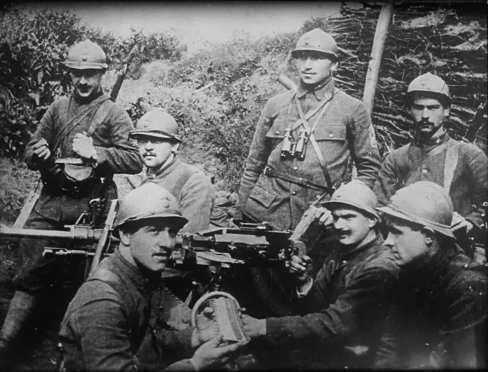 Framed Print : World War I, French soldiers prepare ammo, circa 1914-1918 Framed Print : World War I, French soldiers prepare ammo, circa 1914-1918