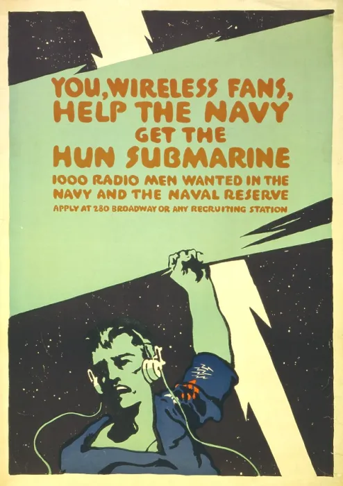 Framed Print : World War I, Navy recruitment poster