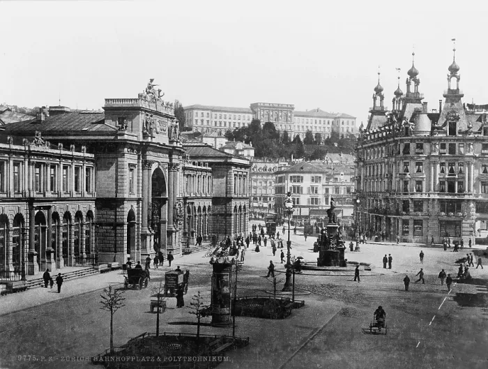 Framed Print : WORLD WAR I, Zurich Ry Plaza and Polytechnic Institute, Switzerland, circa 1908-1919 Framed Print : WORLD WAR I, Zurich Ry Plaza and Polytechnic Institute, Switzerland, circa 1908-1919