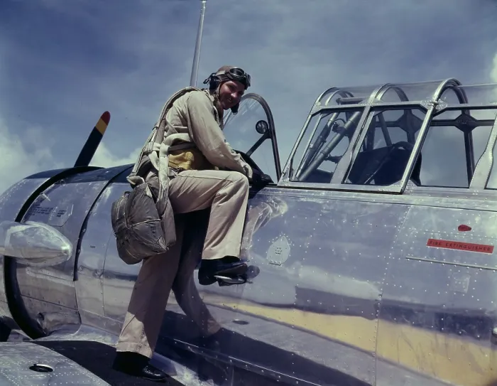 Framed Print : World War II, Cadet L. Deitz, at the Naval Air Base, photograph by Howard R. Hollem, Corpus Christi, Texas, August, 1942