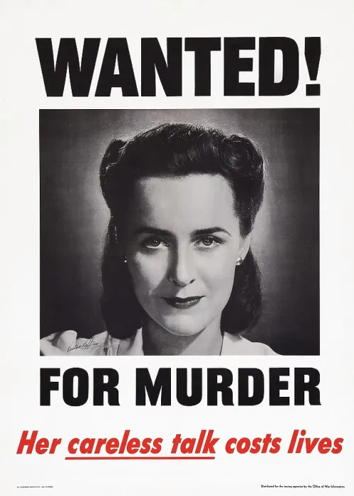 Framed Print : WORLD WAR II, Careless Talk propaganda poster, ca. 1940s Framed Print : WORLD WAR II, Careless Talk propaganda poster, ca. 1940s