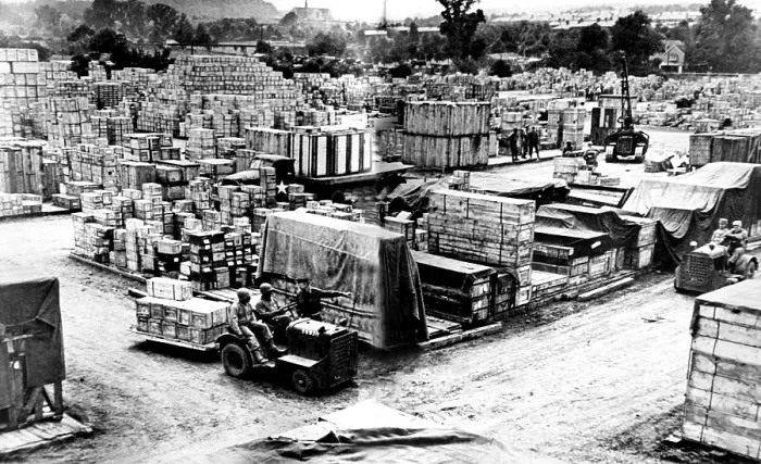 Framed Print : WORLD WAR II, Normandy Invasion supplies, circa 1944. Courtesy: CSU Archives / Everett Collection Framed Print : WORLD WAR II, Normandy Invasion supplies, circa 1944. Courtesy: CSU Archives / Everett Collection