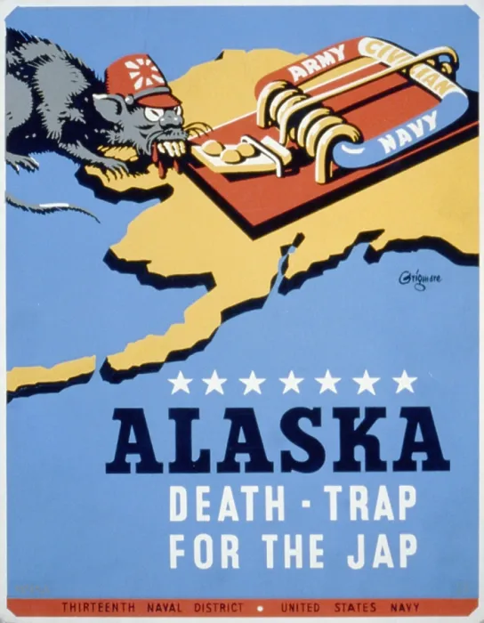 Framed Print : World War II, Poster for Thirteenth Naval District, United States Navy, showing a rat representing Japan Framed Print : World War II, Poster for Thirteenth Naval District, United States Navy, showing a rat representing Japan