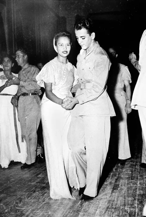 Framed Print : World War II, U.S. soldiers dancing, circa 1940-1946