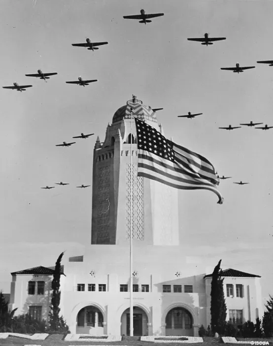 Framed Print : World War II, Warbirds and the 170 foot tower of the administration building of Randolph Field, Texas, circa 1942 Framed Print : World War II, Warbirds and the 170 foot tower of the administration building of Randolph Field, Texas, circa 1942