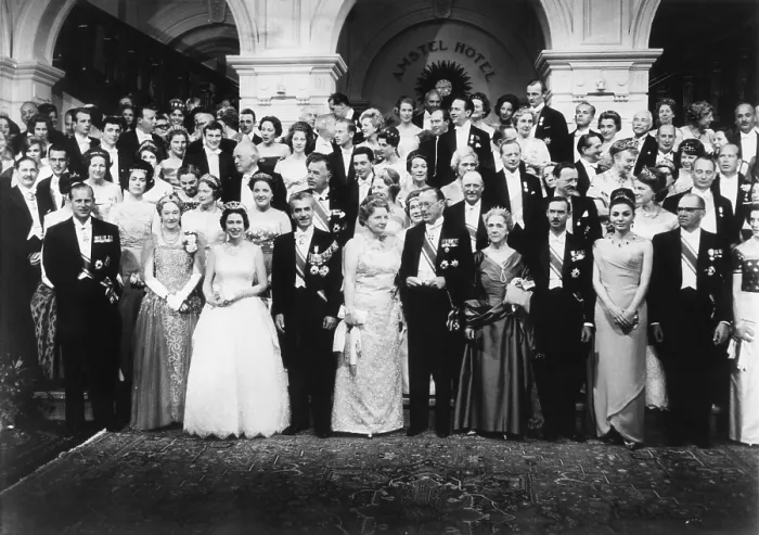 Framed Print : World wide royalty celebrate the silver wedding anniversary Queen Juliana and Prince Bernhard. At the Hague, Netherland, May 1, 1962