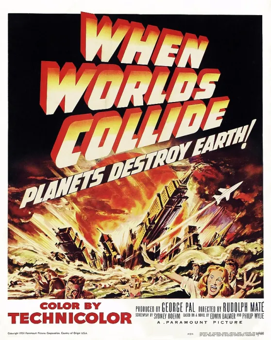 Framed Print : WHEN WORLDS COLLIDE, window card, 1951