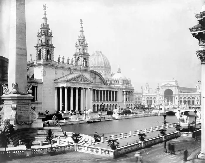 Framed Print : World's Columbian Exposition, Chicago, Ill.: Palace of Mechanic Arts and lagoon. Photo by Frances Benjamin Johnston, 1892 Framed Print : World's Columbian Exposition, Chicago, Ill.: Palace of Mechanic Arts and lagoon. Photo by Frances Benjamin Johnston, 1892