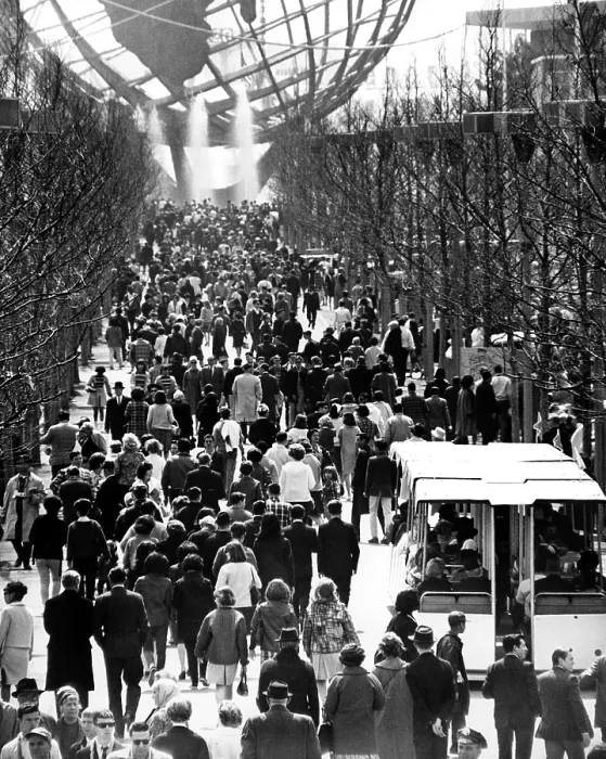 Framed Print : WORLD'S FAIR, New York City, 04-21-65. Unisphere in background.. Courtesy: CSU Archives  /  Everett Collection