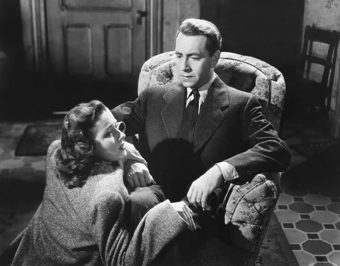 Framed Print : BETWEEN TWO WORLDS, from left, Eleanor Parker, Paul Henreid, 1944