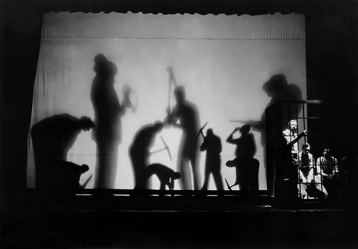 Framed Print : WPA Federal Theater Project, AAA Plowed Under, 1935. The play was a Living Newspaper, a dramatic presentation of factual information. (BSLOC_2013_7_97)
