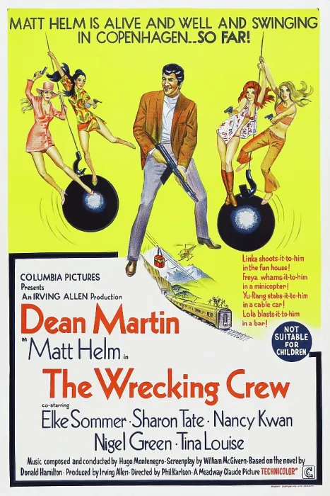 Framed Print : THE WRECKING CREW, Australian poster, Dean Martin, 1969