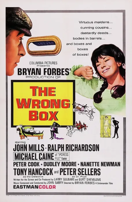 Framed Print : THE WRONG BOX, US poster, from left: Michael Caine, Nanette Newman, 1966 Framed Print : THE WRONG BOX, US poster, from left: Michael Caine, Nanette Newman, 1966