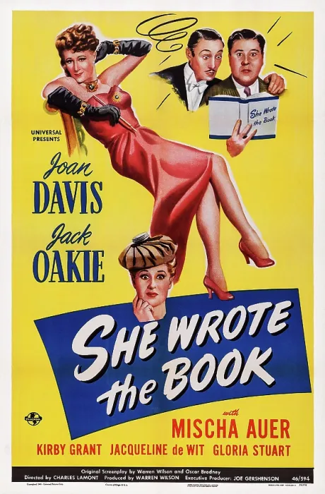 Framed Print : SHE WROTE THE BOOK, poster art, l-r: Joan Davis, Mischa Auer, Jack Oakie, 1946