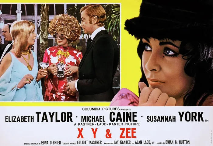Framed Print : X, Y AND ZEE, (aka ZEE AND CO.), US lobbycard, from left: Susannah York, Margaret Leighton, Michael Caine, Elizabeth Taylor, 1972 Framed Print : X, Y AND ZEE, (aka ZEE AND CO.), US lobbycard, from left: Susannah York, Margaret Leighton, Michael Caine, Elizabeth Taylor, 1972