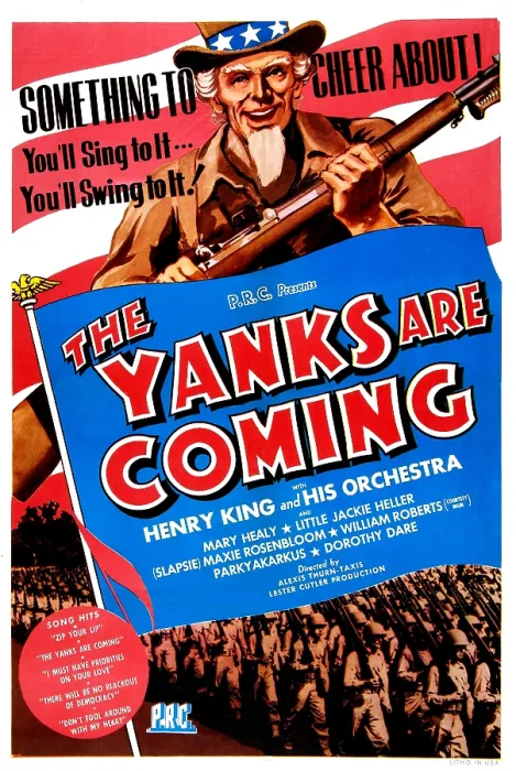 Framed Print : THE YANKS ARE COMING, US poster, Uncle Sam, 1942 Framed Print : THE YANKS ARE COMING, US poster, Uncle Sam, 1942