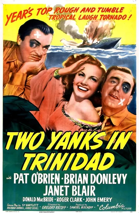 Framed Print : TWO YANKS IN TRINIDAD, US poster, Brian Donlevy, Janet Blair, Pat O'Brien, 1942