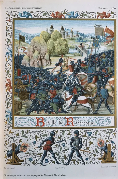 Framed Print : Hundred Years War. Battle of Roosebeke of November 27, 1382
