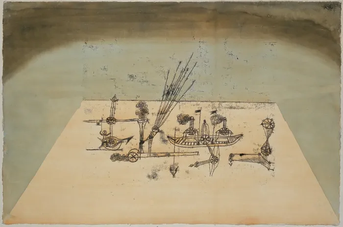 Framed Print : YELLOW HARBOR, by Paul Klee, 1921, Swiss drawing, watercolor and ink on paper