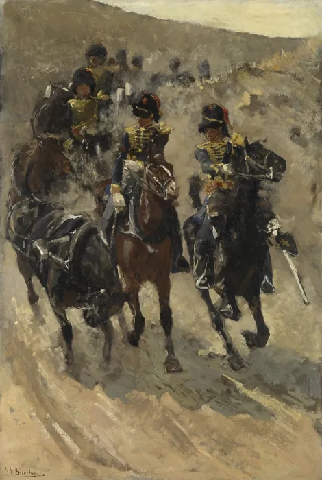 Framed Print : The Yellow Riders, by George Hendrik Breitner, 1885-86, Dutch painting, oil on canvas. They were an elite mounted artillery corps (BSLOC_2016_2_205) Framed Print : The Yellow Riders, by George Hendrik Breitner, 1885-86, Dutch painting, oil on canvas. They were an elite mounted artillery corps (BSLOC_2016_2_205)