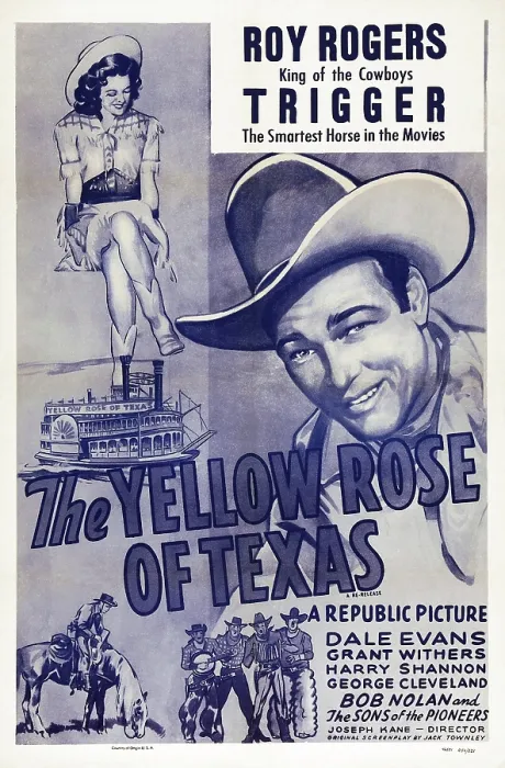 Framed Print : THE YELLOW ROSE OF TEXAS, US poster art, from left: Dale Evans, Roy Rogers, 1944 Framed Print : THE YELLOW ROSE OF TEXAS, US poster art, from left: Dale Evans, Roy Rogers, 1944
