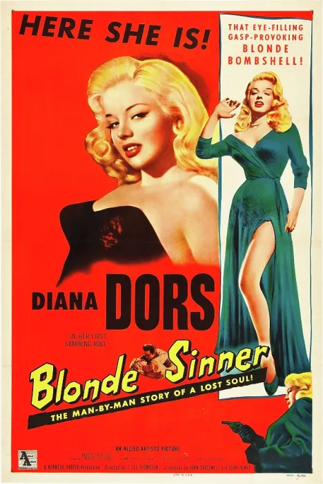Framed Print : YIELD TO THE NIGHT, (aka BLONDE SINNER), Diana Dors, 1956