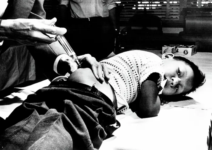Framed Print : Young boy receives vaccination in St. Cloud, Minn. circa 1950s. Courtesy: CSU Archives / Everett Collection Framed Print : Young boy receives vaccination in St. Cloud, Minn. circa 1950s. Courtesy: CSU Archives / Everett Collection