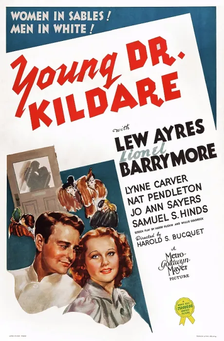 Framed Print : YOUNG DR. KILDARE, (aka YOUNG DOCTOR KILDARE), poster art, l-r: Lew Ayres, Lynne Carver, 1938