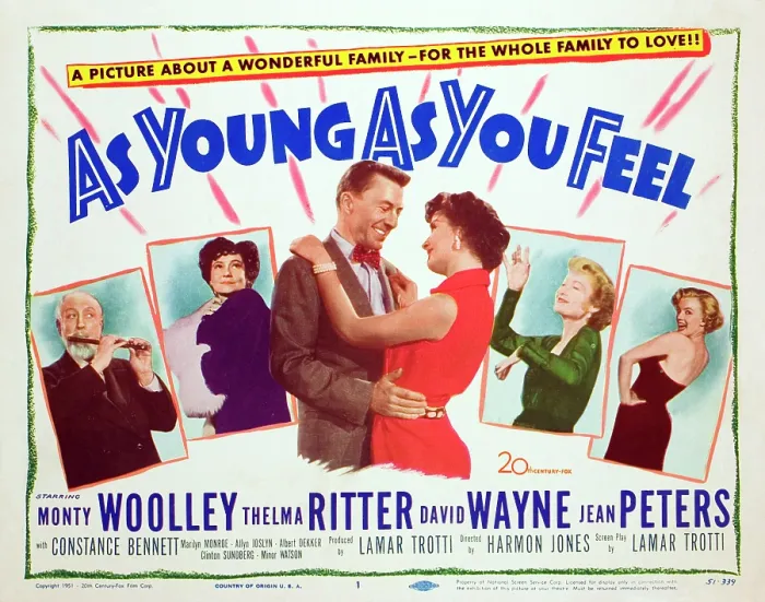 Framed Print : AS YOUNG AS YOU FEEL, Monty Woolley, Thelma Ritter, David Wayne, Jean Peters, Constance Bennett, Marilyn Monroe, 1951, TM and Copyright 20th Century Fox Film Corp Framed Print : AS YOUNG AS YOU FEEL, Monty Woolley, Thelma Ritter, David Wayne, Jean Peters, Constance Bennett, Marilyn Monroe, 1951, TM and Copyright 20th Century Fox Film Corp