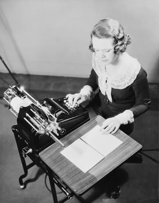 Framed Print : Young female government employee using an adding machine. Ca. 1935 Framed Print : Young female government employee using an adding machine. Ca. 1935