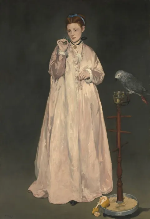 Framed Print : Young Lady in 1866, by Edouard Manet, 1866, French impressionist painting, oil on canvas Framed Print : Young Lady in 1866, by Edouard Manet, 1866, French impressionist painting, oil on canvas