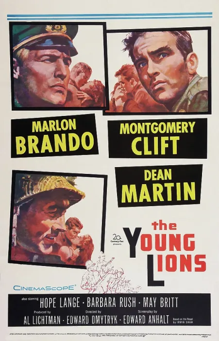 Framed Print : THE YOUNG LIONS, US poster art, clockwise from left: Marlon Brando, Montgomery Clift, Dean Martin, 1958, TM and Copyright 20th Century Fox Film Corp