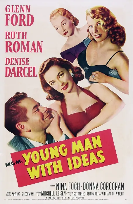 Framed Print : YOUNG MAN WITH IDEAS, from left: Glenn Ford, Ruth Roman, Nina Foch, Denise Darcel, 1952