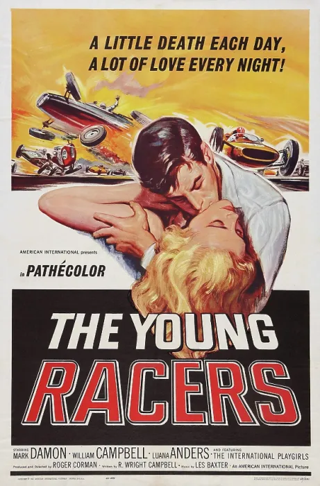 Framed Print : THE YOUNG RACERS, US poster art, top to bottom: Mark Damon, Luana Anders, 1963