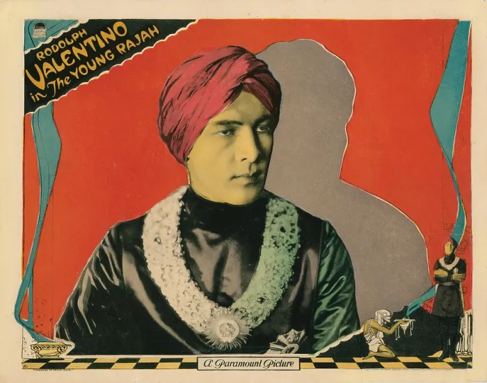 Framed Print : THE YOUNG RAJAH, lobbycard, Rudolph Valentino, 1922
