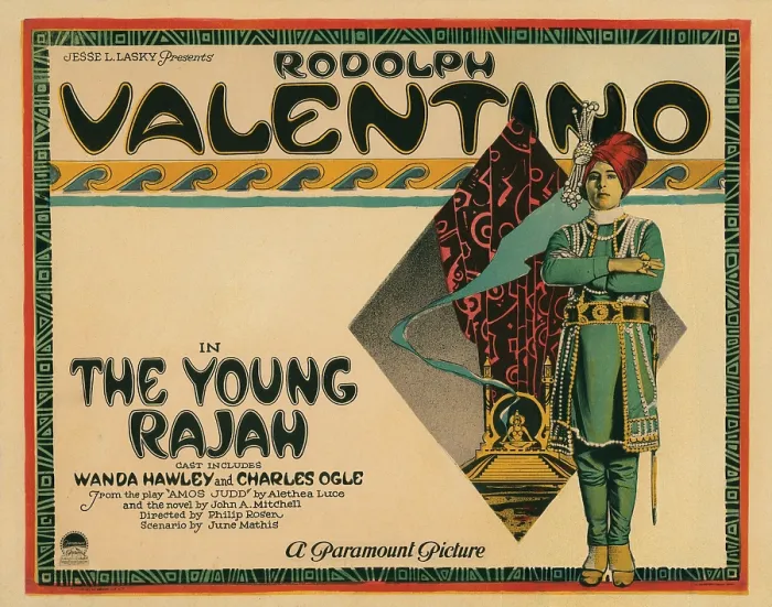 Framed Print : THE YOUNG RAJAH, title card, Rudolph Valentino, 1922