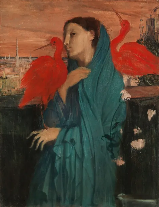 Framed Print : Young Woman with Ibis, by Edgar Degas, 1860-62, French impressionist painting, oil on canvas Framed Print : Young Woman with Ibis, by Edgar Degas, 1860-62, French impressionist painting, oil on canvas