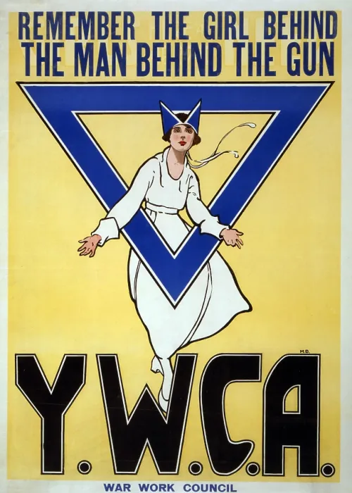 Framed Print : Young Women's Christian Association. Remember the girl behind the man behind the gun--Y.W.C.A. War Work Council'. World War I-era and fundraising poster Framed Print : Young Women's Christian Association. Remember the girl behind the man behind the gun--Y.W.C.A. War Work Council'. World War I-era and fundraising poster