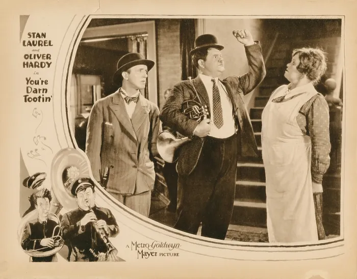 Framed Print : YOU'RE DARN TOOTIN, lobbycard, inset, from left: Stan Laurel, Oliver Hardy, Agnes Steele, bottom, from left: Stan Laurel, Oliver Hardy, 1928 Framed Print : YOU'RE DARN TOOTIN, lobbycard, inset, from left: Stan Laurel, Oliver Hardy, Agnes Steele, bottom, from left: Stan Laurel, Oliver Hardy, 1928