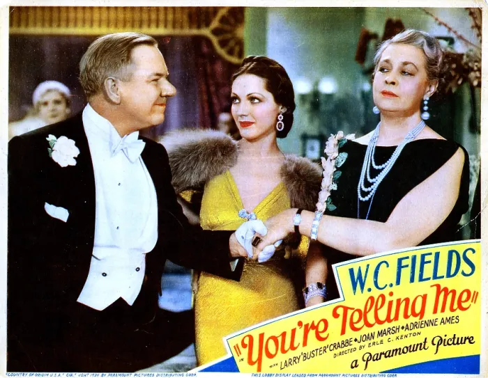 Framed Print : YOU'RE TELLING ME!, from left, W.C. Fields, Adrienne Ames, Kathleen Howard, 1934