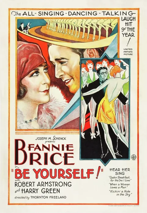 Framed Print : BE YOURSELF!, l-r: Fanny Brice, Robert Armstrong, Harry Green on poster art, 1930