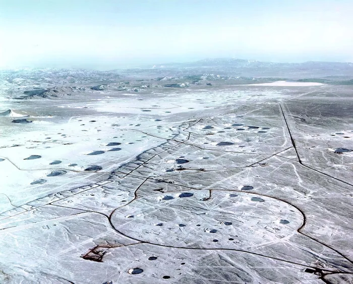 Framed Print : Yucca Flat is among the most irradiated, nuclear-blasted spot on Earth. It was the site of 739 atmospheric and underground atomic explosions from 1946-1993