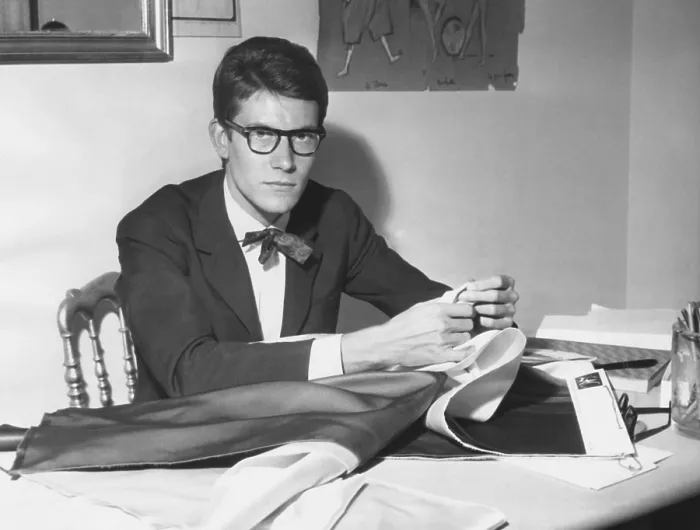 Framed Print : Yves Saint Laurent opened his couture fashion house in Paris in 1961. House of Yves Saint Laurent presented its first collection in 1962. Photo of Sept