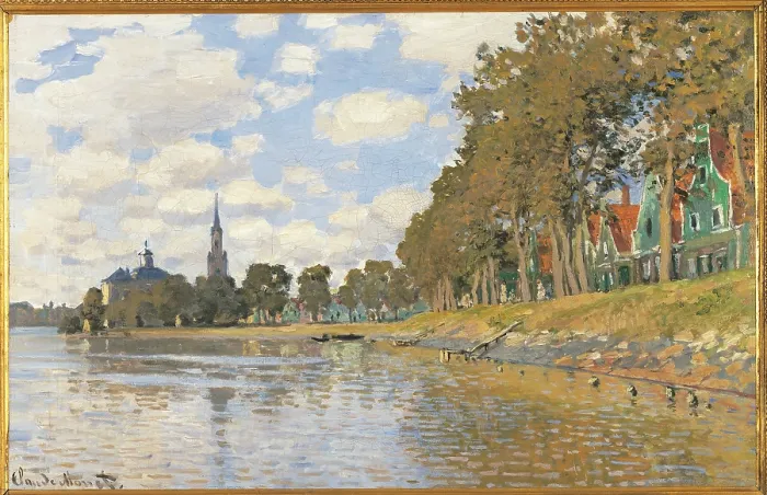 Framed Print : Zaandam (Holland), by Claude Monet, 1871, 19th Century, oil on canvas, cm 48 x 73 - France, Ile de France, Paris, Muse dOrsay, RF1673. All