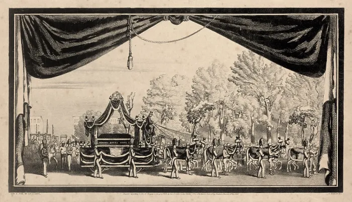Framed Print : Zachary Taylor. Grand funeral pageant at New York July 23, 1850, in honor of the memory of Major General Zachary Taylor 12th president of the United States