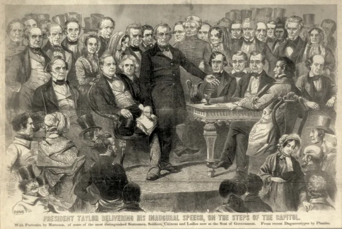 Framed Print : Zachary Taylor. Inauguration of Zachary Taylor 12th president of the United States. March 4th, 1849 Framed Print : Zachary Taylor. Inauguration of Zachary Taylor 12th president of the United States. March 4th, 1849